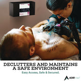 AdirMed Acrylic Glove Dispenser, Single Box Capacity, 10.2 x 3.5 x 5.3, Black (ALHI90201BLK) Each