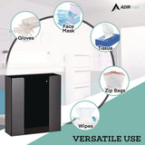 AdirMed Acrylic Glove Dispenser, Double Box Capacity, 10.2 x 3.5 x 10.8, Black (ALHI90202BLK) Each