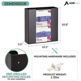 AdirMed Acrylic Glove Dispenser, Double Box Capacity, 10.2 x 3.5 x 10.8, Black (ALHI90202BLK) Each