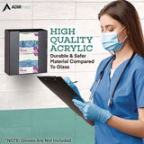AdirMed Acrylic Glove Dispenser, Double Box Capacity, 10.2 x 3.5 x 10.8, Black (ALHI90202BLK) Each