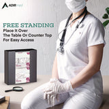 AdirMed Acrylic Glove Dispenser, Double Box Capacity, 10.2 x 3.5 x 10.8, Black (ALHI90202BLK) Each