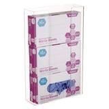 AdirMed Acrylic Glove Dispenser, Triple Box Capacity, 10.2 x 3.5 x 16.1, Clear (ALHI90203) Each