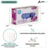 AdirMed Acrylic Glove Dispenser, Single Box Capacity, 10.2 x 3.5 x 5.3, Clear (ALHI90201) Each