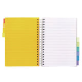 PUKKA PAD® B5 Size 10-Subject Project Book, Medium/College Rule, White Cover, (200) 9.8 x 6.9 Sheets (PUK9603PB) Each