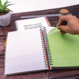 PUKKA PAD® B5 Size 10-Subject Project Book, Medium/College Rule, White Cover, (200) 9.8 x 6.9 Sheets (PUK9603PB) Each