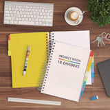 PUKKA PAD® B5 Size 10-Subject Project Book, Medium/College Rule, White Cover, (200) 9.8 x 6.9 Sheets (PUK9603PB) Each