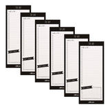 PUKKA PAD® Magnetic To Do List, Unruled, 60 Black/White 3.5 x 8.5 Sheets, 6/Pack (PUK9118CD) Pack of 6