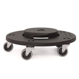 Suncast Commercial® Utility Trash Can Dolly, 350 lb Capacity, 20.75" x 6.5", Black, 2/Pack (SUATCUDOLLY2A) Each