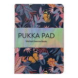 PUKKA PAD® B6 Stitched Exercise Book, Narrow Rule, Assorted Blum Floral Covers, (40) 6.8 x 4.6 Sheets, 3/Pack (PUK9503BLM) Pack of 3