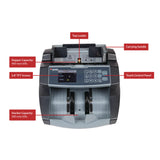 Cassida 6600 UV/MG Top Loading Bill Counter, 1,400 Bills/min, 10.2 x 11 x 8.1, Gray (CIA6600UVMG) Each