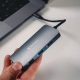 Verbatim® USB-C Pro Multiport Hub9 Port, Gray (VER32152) Each