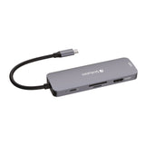 Verbatim® USB-C Pro Multiport Hub8 Port, Gray (VER32151) Each