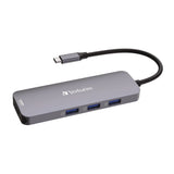 Verbatim® USB-C Pro Multiport Hub8 Port, Gray (VER32151) Each