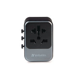 Verbatim® UTA-07 Universal Travel Adapter, (3) USB-A, (3) USB-C (VER32122) Each