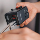 Verbatim® UTA-10 GaN III Universal Travel Adapter, (3) USB-A/(3) USB-C (VER32125) Each