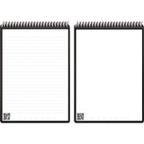 Rocketbook Flip Smart Notepad, Black Cover, Lined/Dot Grid Rule, 6 x 8.8, White, 18 Sheets (RKBFLPERCAFR) Each