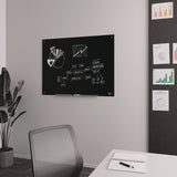 TRU RED™ Tempered Glass Dry Erase Board, 48" x 36", Black Surface (TUDTR61200) Each