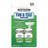 Rust-Oleum® Specialty Gloss White Tub and Tile Touch Up, Gloss White, 0.54 oz Glass Vials, 6 Kits/Carton (RST244166) Case of 6