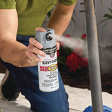 Rust-Oleum® Stops Rust 5-in-1 Spray Paint, Satin Coastal Gray, 12 oz Aerosol Can, 6/Carton (RST376872) Case of 6