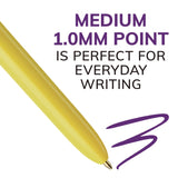 BIC® 4-Color Multi-Color Ballpoint Pen, Retractable, Medium 1 mm, Assorted Ink, Assorted Barrels, 3/Pack (BICMMXP31AST) Pack of 3