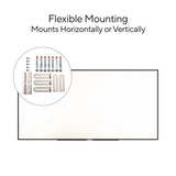 TRU RED™ Melamine Dry Erase Board, 96" x 48", White Surface, Black Aluminum Frame (TUDTR59357) Each