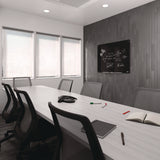 TRU RED™ Tempered Glass Dry Erase Board, 48" x 36", Black Surface (TUDTR61200) Each