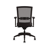 Allsteel® Quip Ergonomic Mesh Back Swivel Task Chair, Supports Up to 300 lb, Black Seat, Carbon Back, Black Base (ASZSTNOBLK) Each