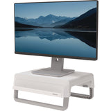 Fellowes® Breyta Monitor Stand, 13.94" x 11.97" x 3.25" to 6", White, Supports 33 lbs (FEL100098565) Each