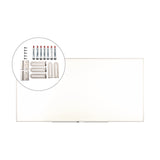TRU RED™ Melamine Dry Erase Board, 96" x 48", White Surface, Gray/Natural Aluminum Frame (TUDTR59351) Each