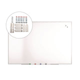 TRU RED™ Magnetic Steel Dry Erase Board, 48" x 72", White Surface, Gray/Natural Aluminum Frame (TUDTR61177) Each