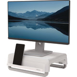 Fellowes® Breyta Monitor Stand, 13.94" x 11.97" x 3.25" to 6", White, Supports 33 lbs (FEL100098565) Each