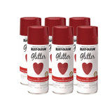 Rust-Oleum® Specialty Glitter Spray Paint, Glitter Red, 10.25 oz Aerosol Can, 6/Carton (RST268045) Case of 6