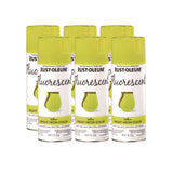 Rust-Oleum® Specialty Fluorescent Spray Paint, Flat Fluorescent Yellow, 11 oz Aerosol Can, 6/Carton (RST342571) Case of 6