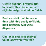 Tork® Centerfeed Wet Wipe Dispenser, 10.04 x 10.73 x 13.18, White (TRK192851) Each