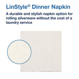 Tork® LinStyle Dinner Napkin, 1-Ply, 15 x 16, White, 1,000/Carton (TRK716002) Case of 1000