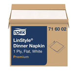 Tork® LinStyle Dinner Napkin, 1-Ply, 15 x 16, White, 1,000/Carton (TRK716002) Case of 1000