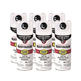 Rust-Oleum® Stops Rust 5-in-1 Spray Paint, Satin White, 12 oz Aerosol Can, 6/Carton (RST376870) Case of 6
