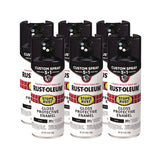 Rust-Oleum® Stops Rust 5-in-1 Spray Paint, Gloss Black, 12 oz Aerosol Can, 6/Carton (RST376884) Case of 6