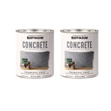 Rust-Oleum® Concrete Interior Wall Paint, Flat Charcoal Gray, Quart Can, 2/Carton (RST379906) Case of 2