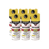Rust-Oleum® Stops Rust 5-in-1 Spray Paint, Gloss Sunburst Yellow, 12 oz Aerosol Can, 6/Carton (RST376898) Case of 6