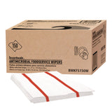 Boardwalk® Antimicrobial Foodservice Wipers, 1-Ply, 12 x 21, Red/White, 150/Carton (BWKFS150W) Case of 150