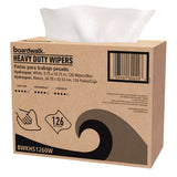 Boardwalk® Hydrospun Wipers, 1-Ply, 9.75 x 16.75, White, 126/Box, 10 Boxes/Carton (BWKHS1260W) Case of 10