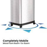 HLS Commercial® Dual Push Door Trash Can, 18 gal, Stainless Steel, Silver/Black (HLMHLS18DPO) Each