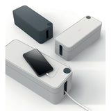 Durable® CAVOLINE Cable Management Box, 16" w x 6.1" d x 5.5" h, Large, Charcoal (DBL503037) Each