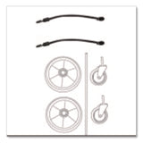 Rubbermaid® Commercial 8" Ball Bearing Wheel and 4" Swivel Stem Caster Kit with Axle for Microfiber Cleaning Cart, (2) Wheels, (2) Casters (SGS9T94M1) Each