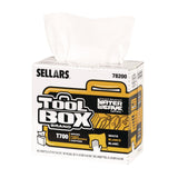 Sellars® TOOLBOX WaterWeave T700 Wipers, 1-Ply, 8.27 x 16.5, White, 100 Sheets/Box, 8 Boxes/Carton (SLR78200) Case of 8