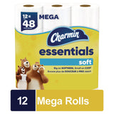 Charmin® Essentials Soft Bathroom Tissue, Septic Safe, 2-Ply, White, 330 Sheets/Roll, 12 Rolls/Pack, 4 Packs/Carton (PGC03154) Each
