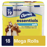 Charmin® Essentials Soft Bathroom Tissue, Septic Safe, 2-Ply, 330 Sheets/Roll, 18 Rolls/Carton (PGC04535) Case of 18