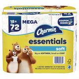 Charmin® Essentials Soft Bathroom Tissue, Septic Safe, 2-Ply, 330 Sheets/Roll, 18 Rolls/Carton (PGC04535) Case of 18