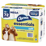 Charmin® Essentials Soft Bathroom Tissue, Septic Safe, 2-Ply, 330 Sheets/Roll, 18 Rolls/Carton (PGC04535) Case of 18